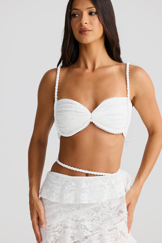 Sogno Mediterraneo – Set in Pizzo con Fasce Intrecciate